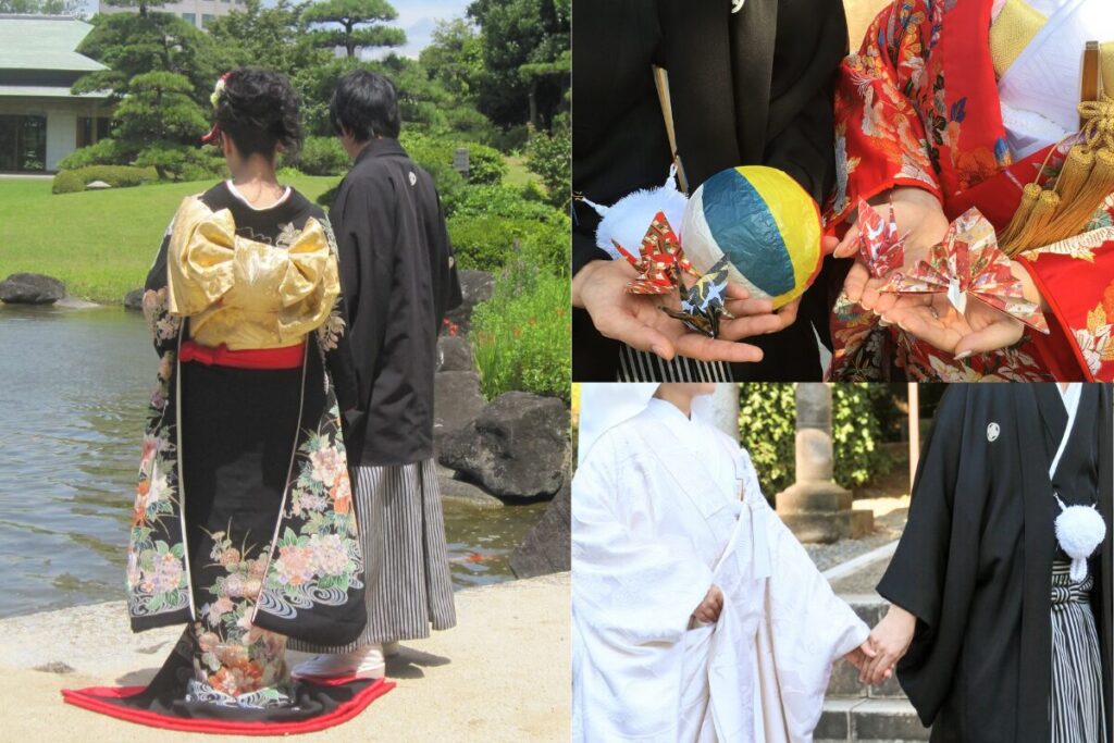 黒引振り　白無垢　色打掛　3枚